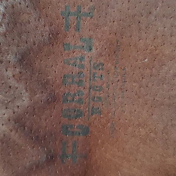 Corral distressed tall low heel leather boots brown - Picture 10 of 12